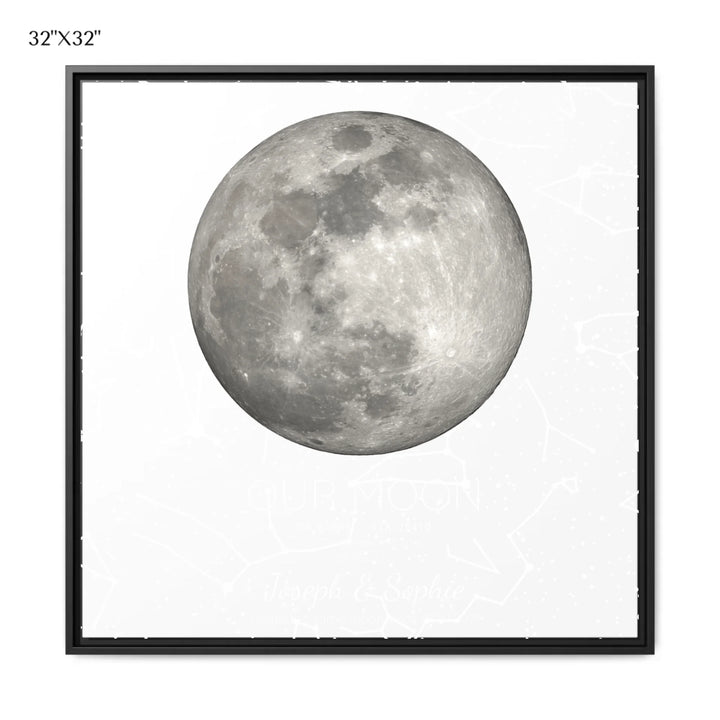 Custom-Moon-Phase-and-Star-Map-Wall-Art-32x32 framed canvas-artfulane