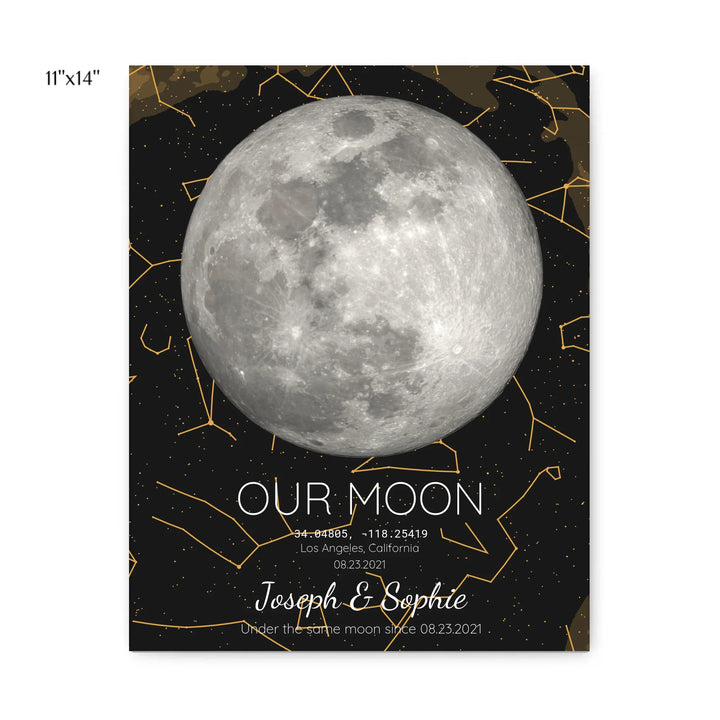 Custom-Moon-Phase-and-Star-Map-Wall-Art-11x14 stretched canvas-artfulane