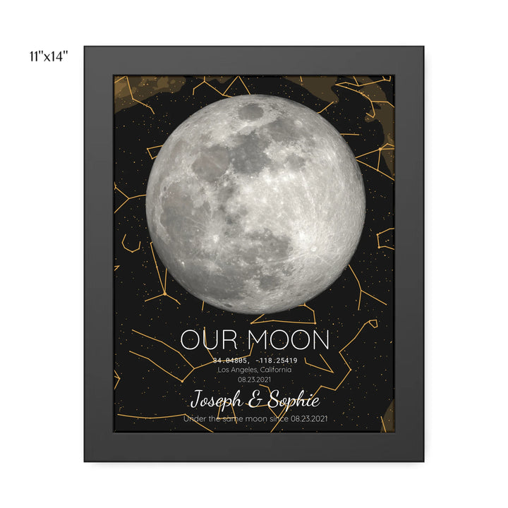 Custom-Moon-Phase-and-Star-Map-Wall-Art-11x14 framed poster-artfulane