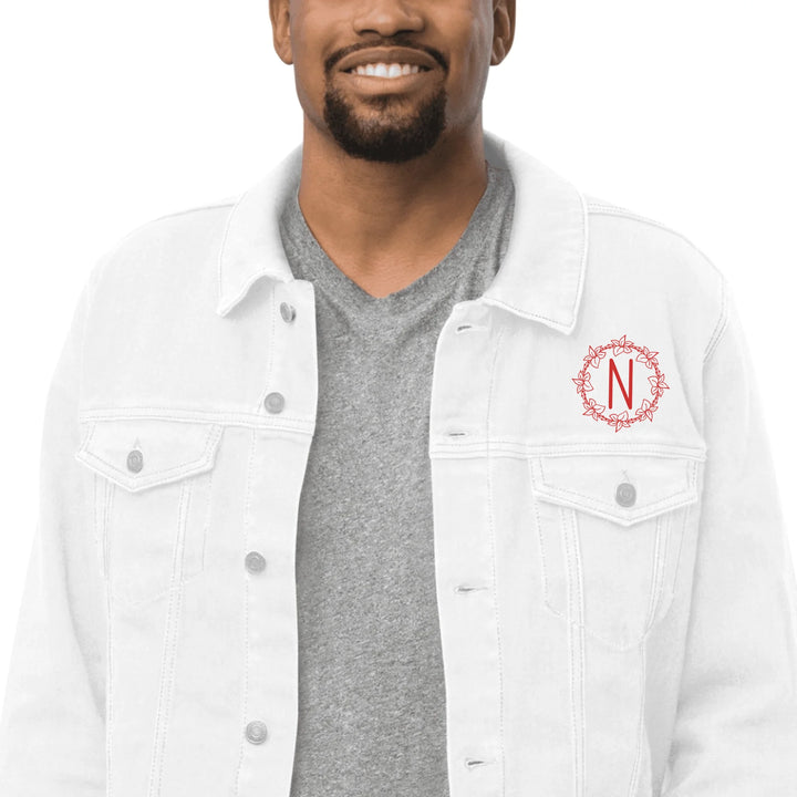 Chaqueta con monograma floral bordado personalizado