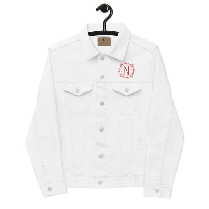 Chaqueta con monograma floral bordado personalizado