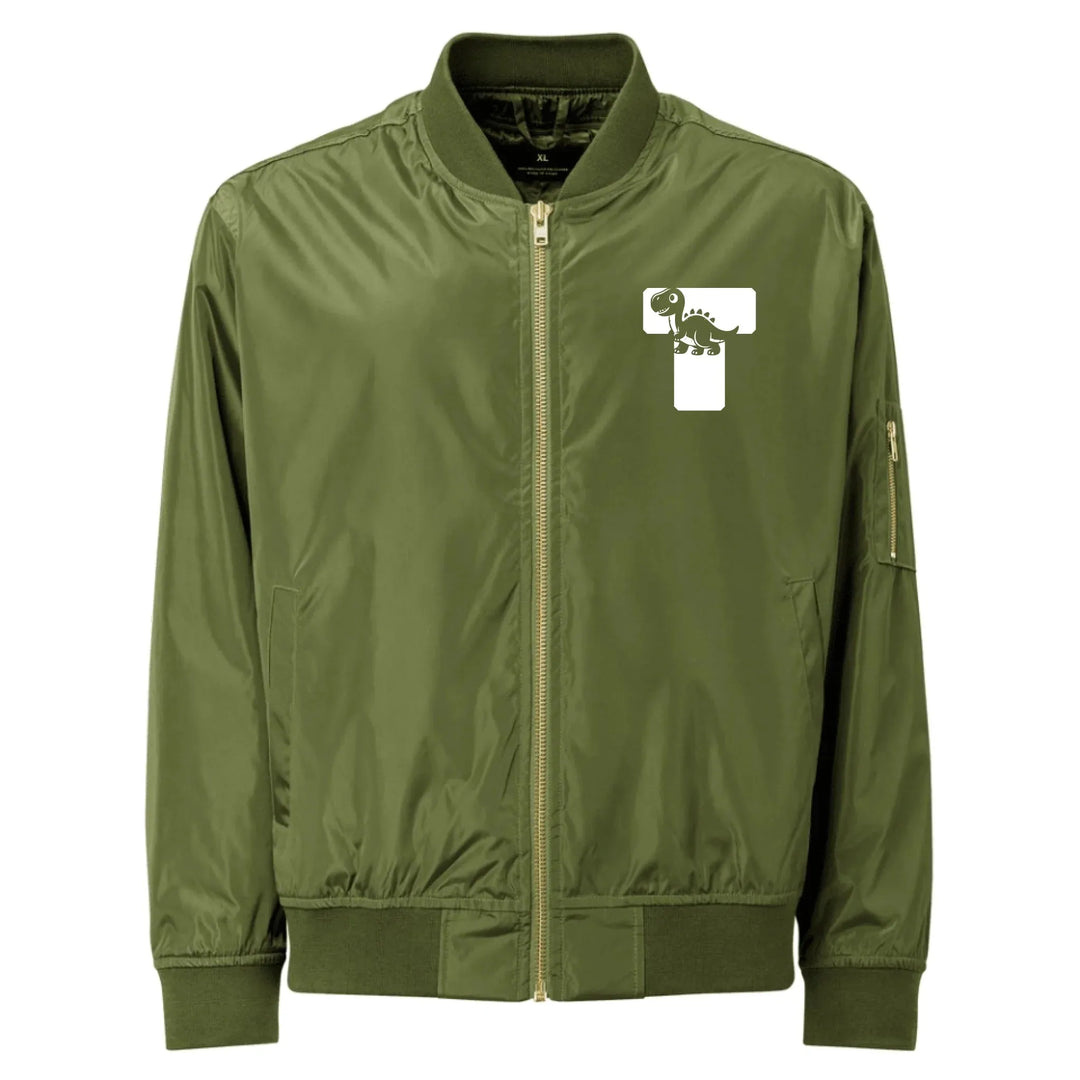 Custom Embroidered Dinosaur Initial Jacket - ART-JKT260