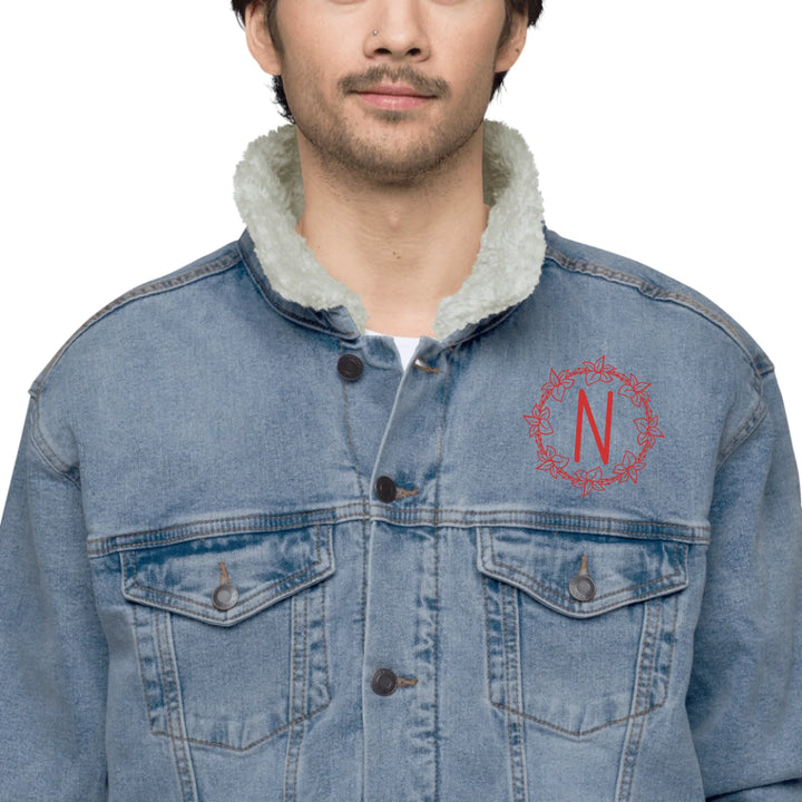 Chaqueta con monograma floral bordado personalizado