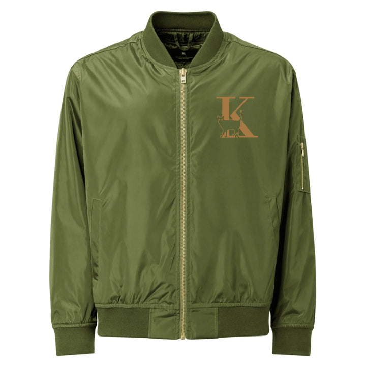 Chaqueta personalizada con inicial de gato bordada