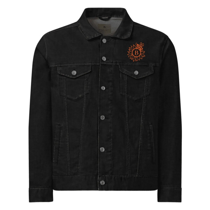 Custom Embroidered Sunflower Bee Initial Jacket - ART-JKT268