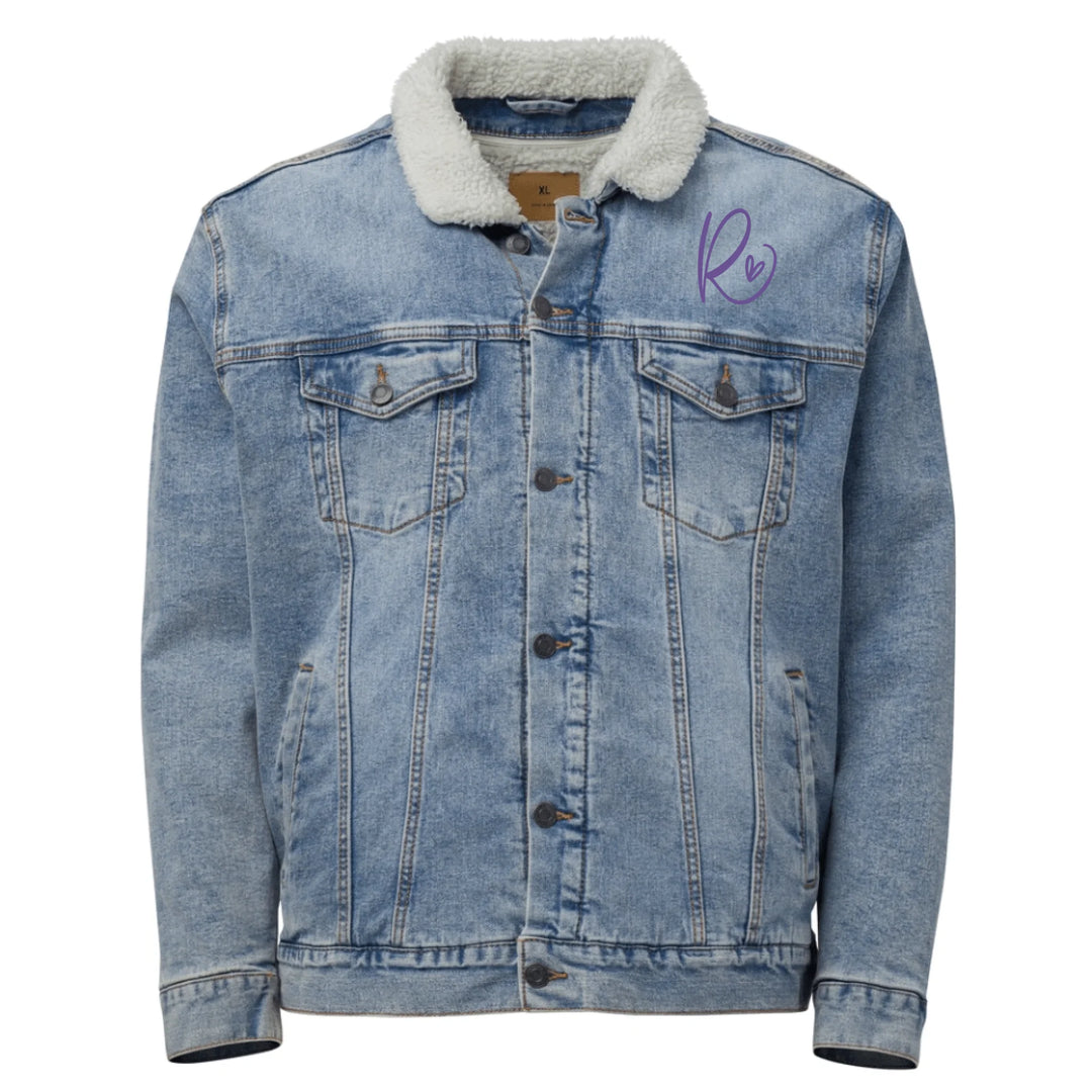 Jacke mit individuell besticktem Curly-Initial-Print