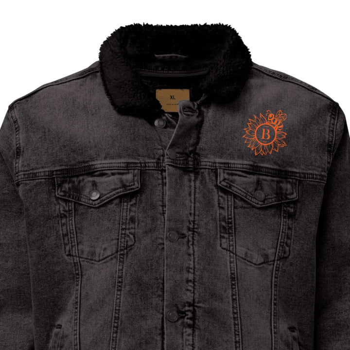 Custom Embroidered Sunflower Bee Initial Jacket - ART-JKT268