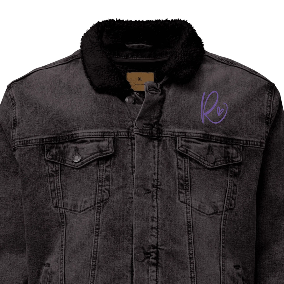 Jacke mit individuell besticktem Curly-Initial-Print