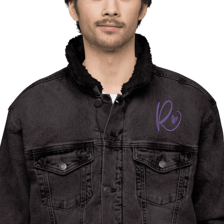 Jacke mit individuell besticktem Curly-Initial-Print