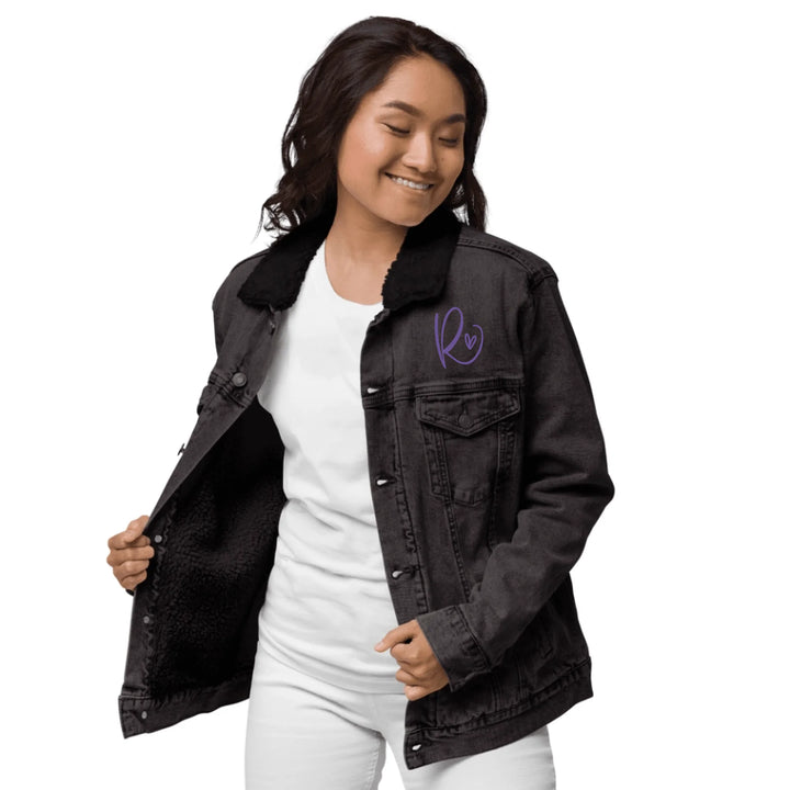 Jacke mit individuell besticktem Curly-Initial-Print