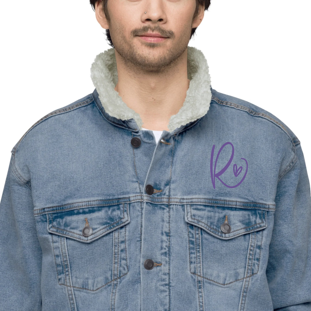 Jacke mit individuell besticktem Curly-Initial-Print
