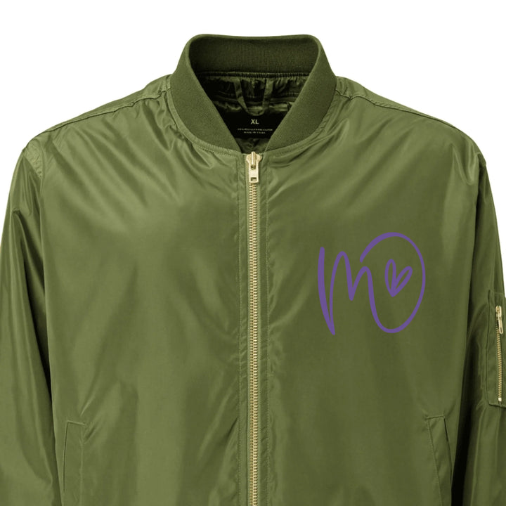 Jacke mit individuell besticktem Curly-Initial-Print