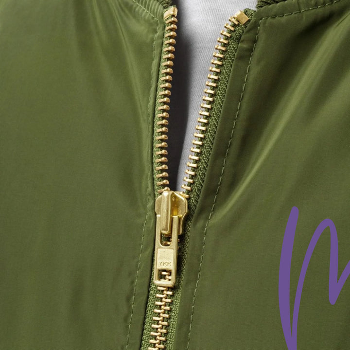 Jacke mit individuell besticktem Curly-Initial-Print