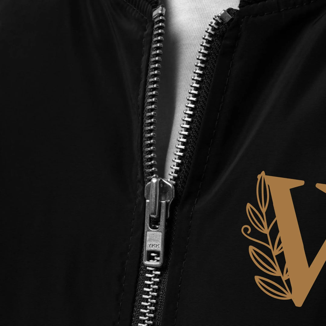 Custom Embroidered Autumn Leaf Initial Jacket - ART-JKT269