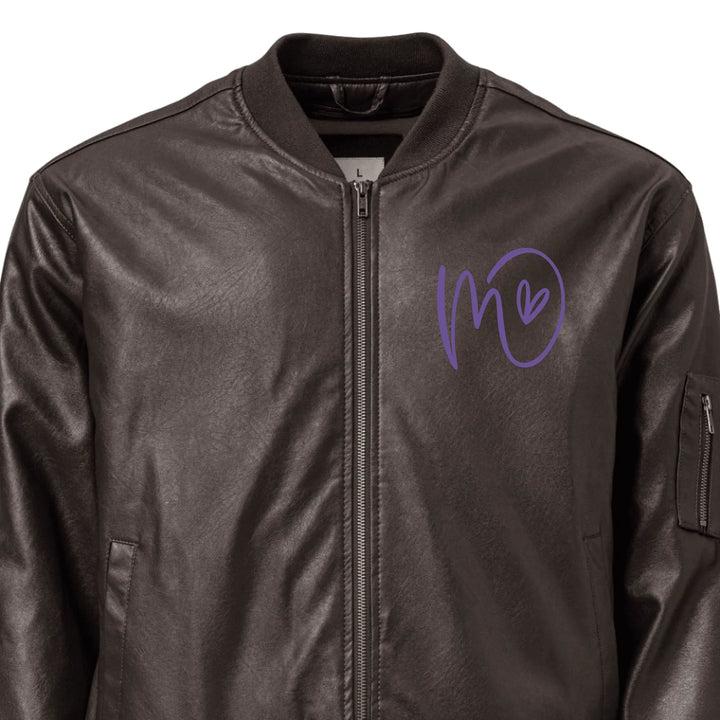 Jacke mit individuell besticktem Curly-Initial-Print