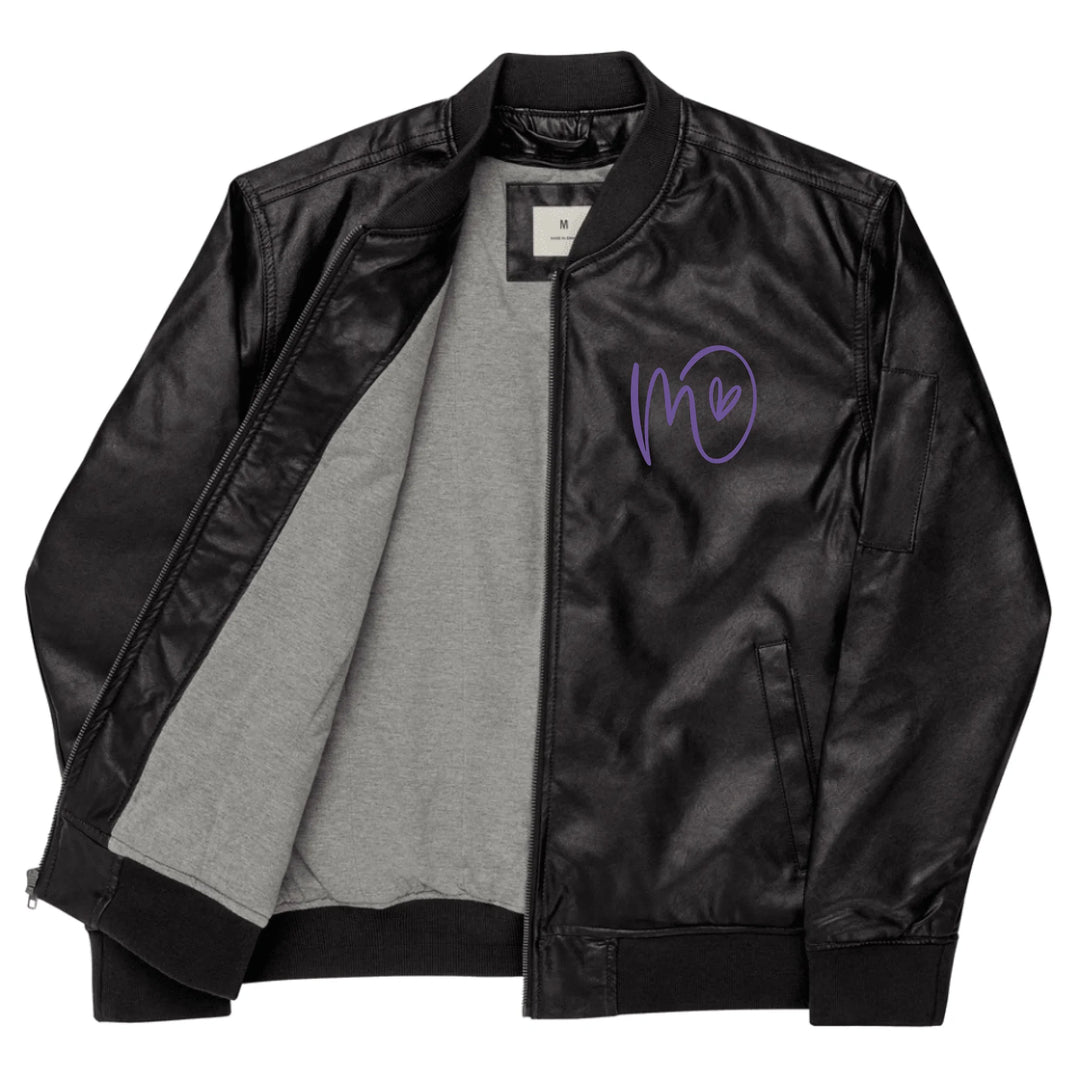 Jacke mit individuell besticktem Curly-Initial-Print