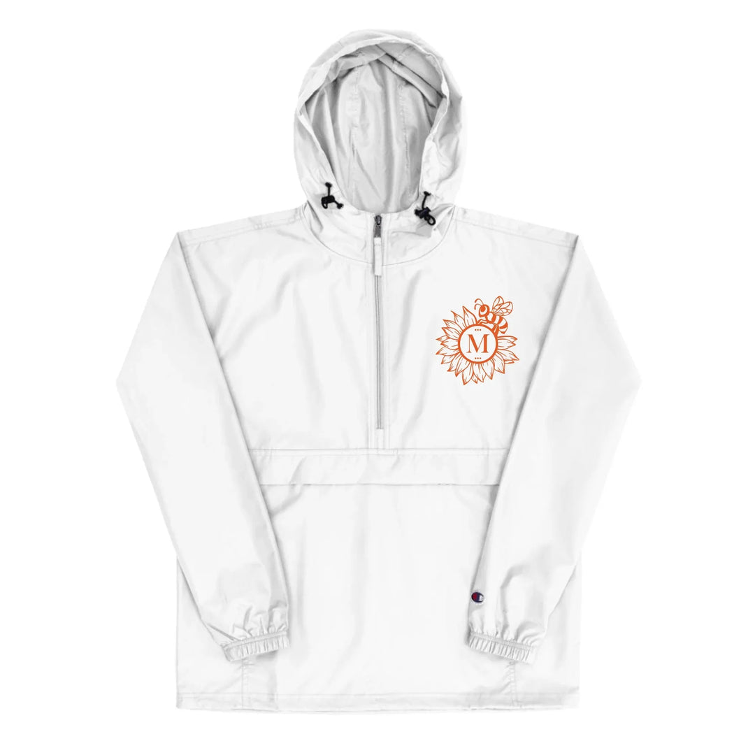 Custom Embroidered Sunflower Bee Initial Jacket - ART-JKT268