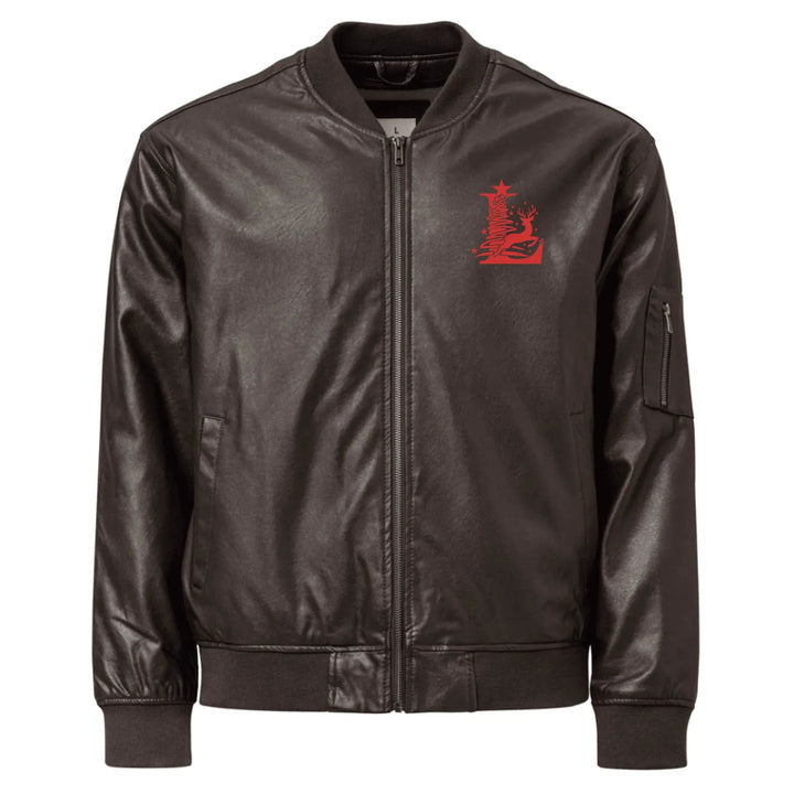 Custom Embroidered Reindeer Christmas Initial Jacket - ART-JKT273
