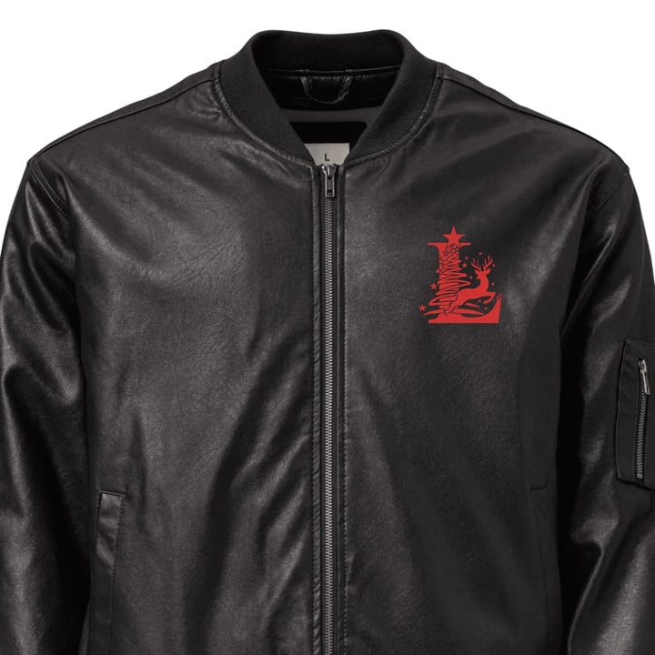 Custom Embroidered Reindeer Christmas Initial Jacket - ART-JKT273
