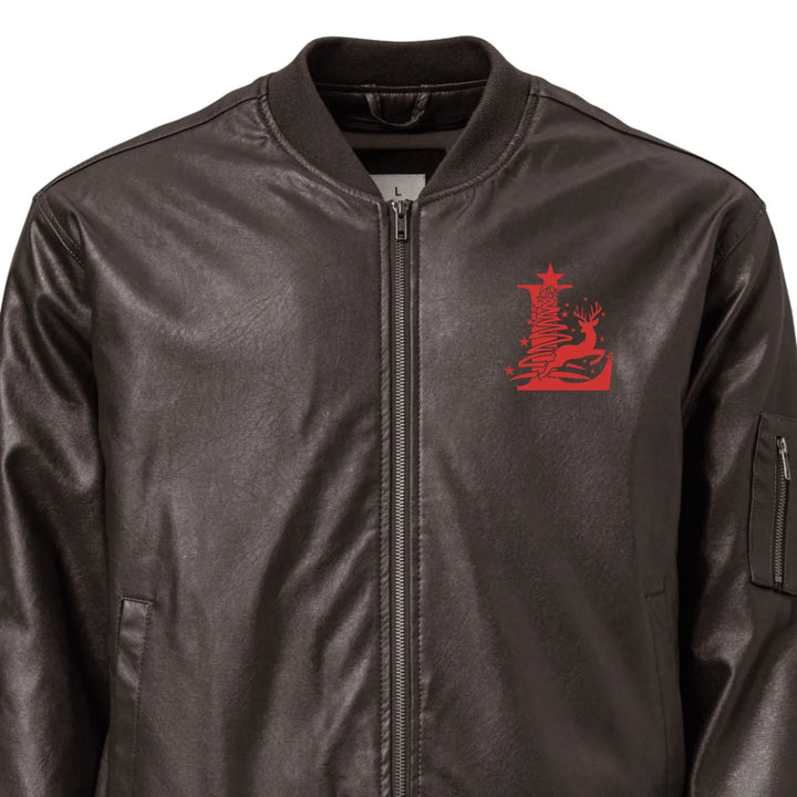 Custom Embroidered Reindeer Christmas Initial Jacket - ART-JKT273