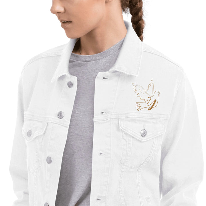 Chaqueta personalizada con inicial de paloma bordada