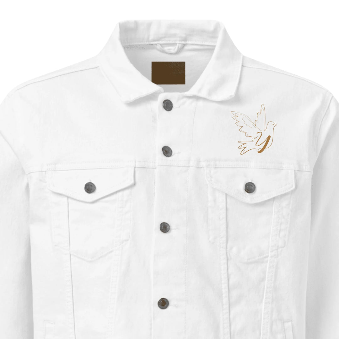 Chaqueta personalizada con inicial de paloma bordada