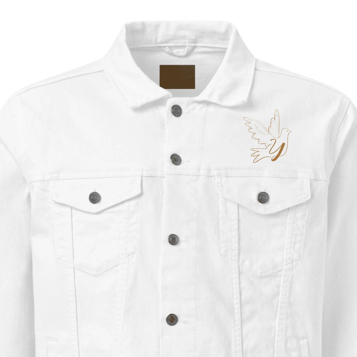 Chaqueta personalizada con inicial de paloma bordada