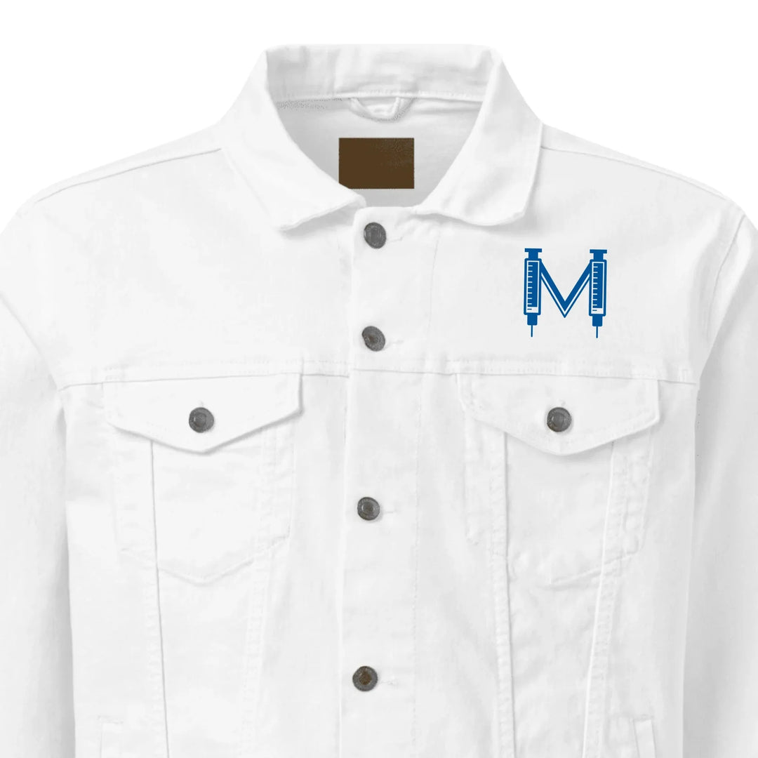 Individuell bestickte Jacke mit medizinischen Initialen