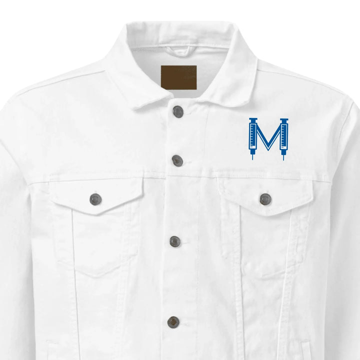 Individuell bestickte Jacke mit medizinischen Initialen