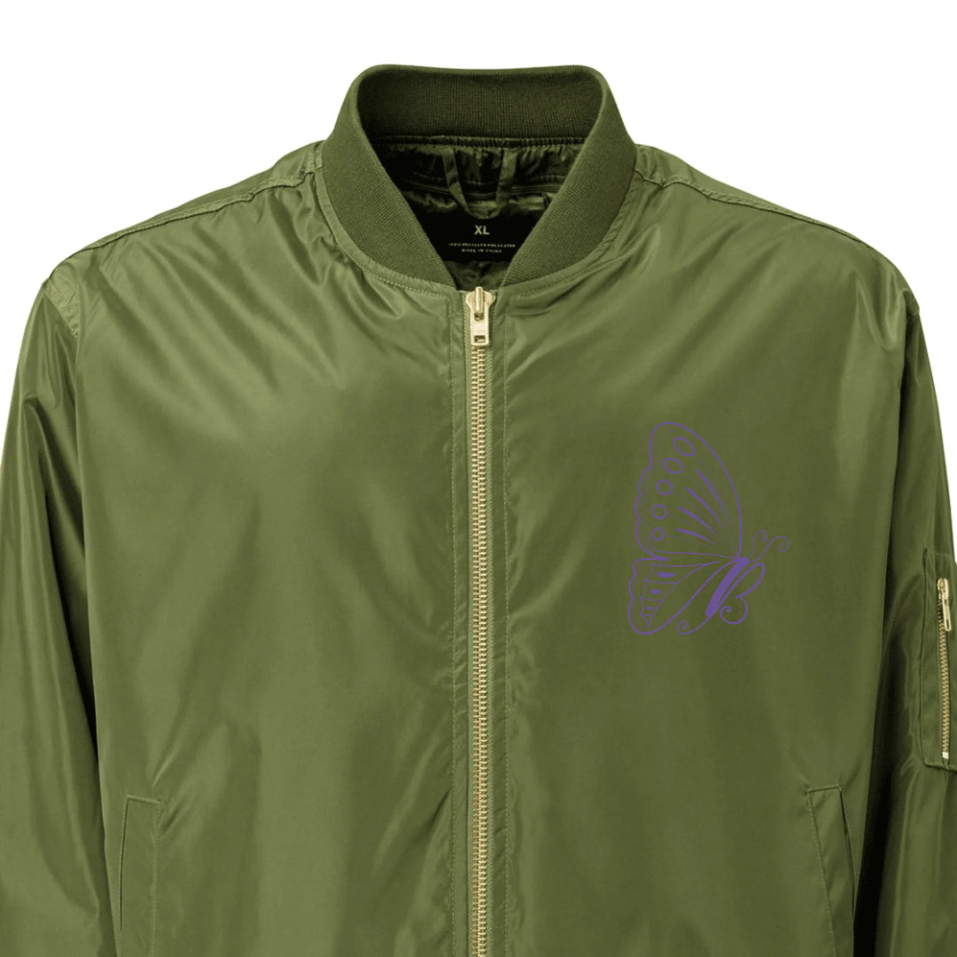 Custom Embroidered Butterfly Initial Jacket - ART-JKT283
