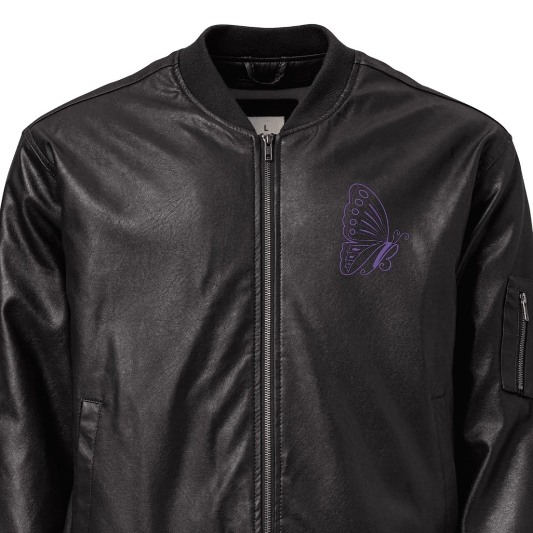 Custom Embroidered Butterfly Initial Jacket - ART-JKT283