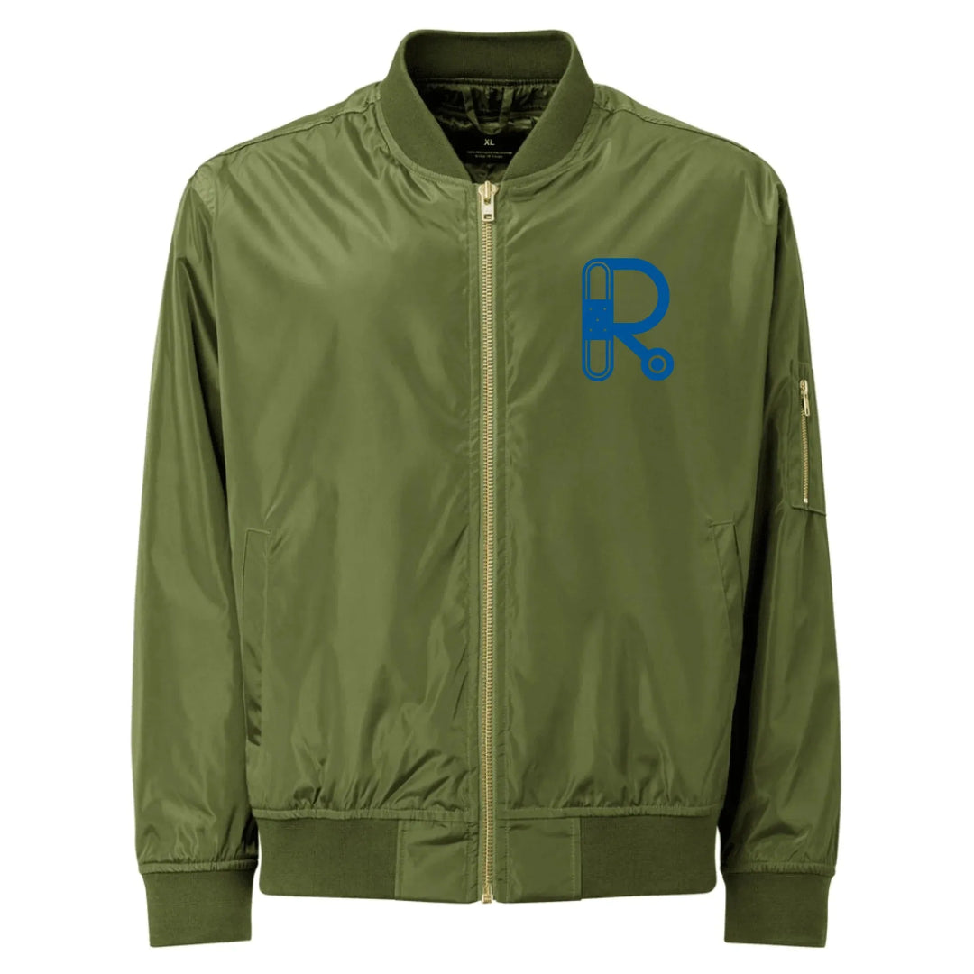 Individuell bestickte Jacke mit medizinischen Initialen