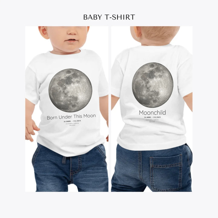 Silver-Moon-Phase-personalized-baby-t-shirt-artfulane