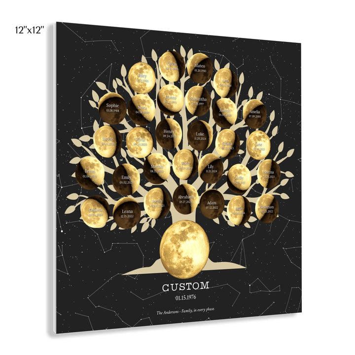 Custom-Golden-Moon-Phase-Family-Tree-Wall-Art-ARTFULANE-12x12 acrylic floating print