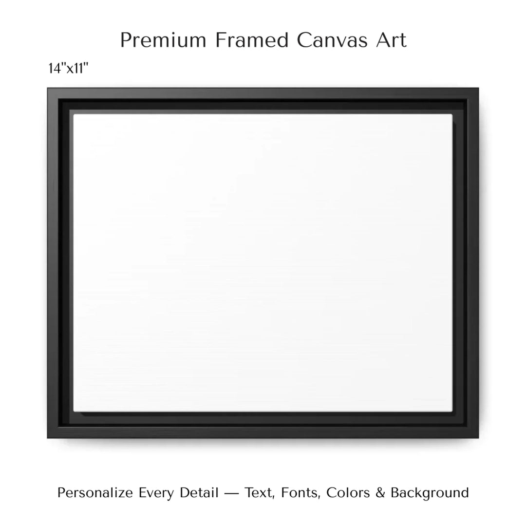 Personalized star map wall art with customizable background, title, names, date, location, and coordinates - 14x11 framed canvas-ARTFULANE