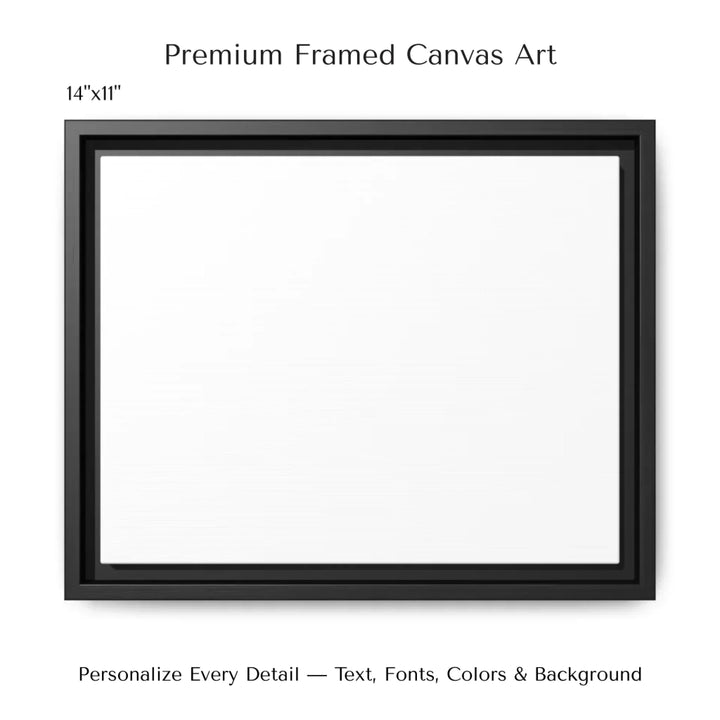 Personalized star map wall art with customizable background, title, names, date, location, and coordinates - 14x11 framed canvas-ARTFULANE