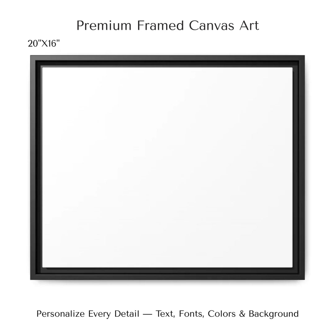 Personalized star map wall art with customizable background, title, names, date, location, and coordinates - 20x16 framed canvas-ARTFULANE