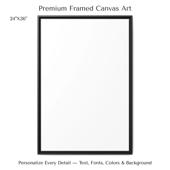 Framed personalized star map art over a scenic mountain landscape, custom title, names, date, and tagline -24x36 framed canvas-ARTFULANE