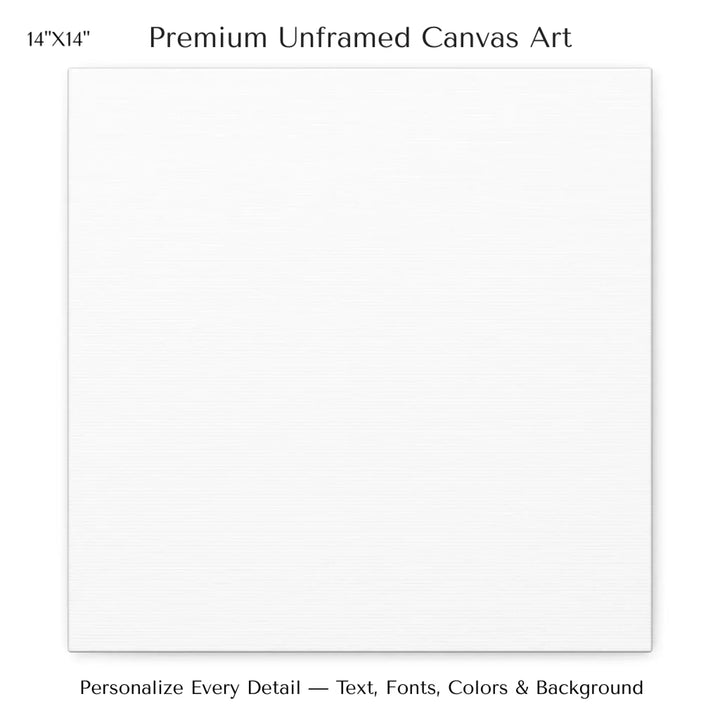 Personalized star map wall art with customizable background, title, names, date, location, and coordinates - 14x14 stretched canvas-ARTFULANE