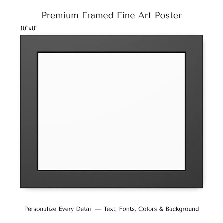 Framed personalized star map art over a scenic mountain landscape, custom title, names, date, and tagline -10x8 framed poster-ARTFULANE