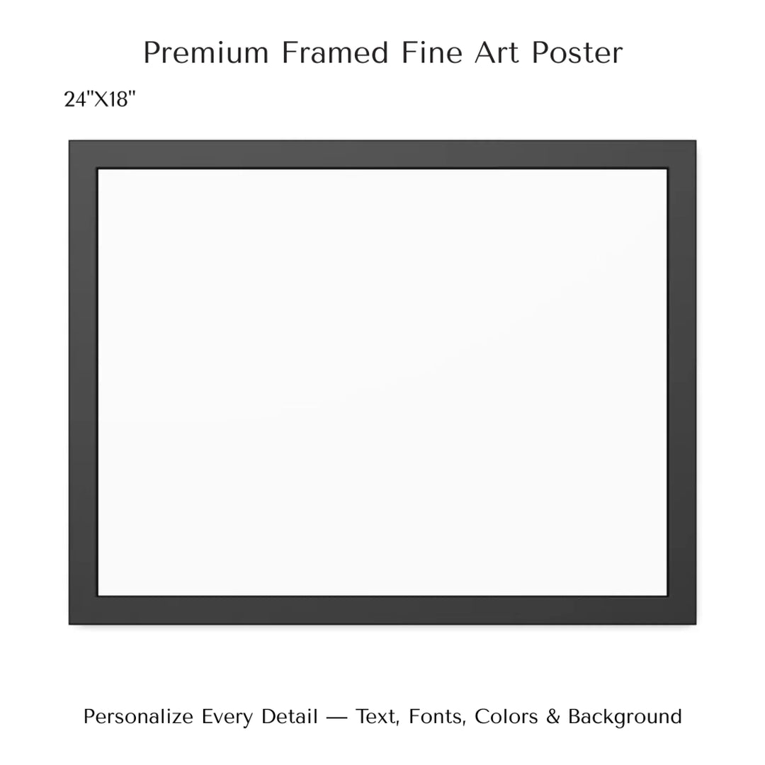 Framed personalized star map art over a scenic mountain landscape, custom title, names, date, and tagline -24x18 framed poster-ARTFULANE