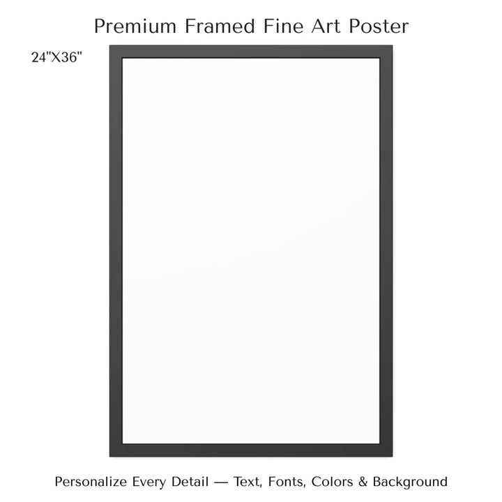 Framed personalized star map art over a scenic mountain landscape, custom title, names, date, and tagline -24x36 framed poster-ARTFULANE