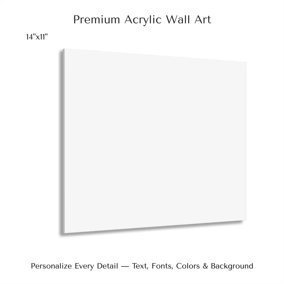 Personalized star map wall art with customizable background, title, names, date, location, and coordinates - 14x11 acrylic print with french cleat-ARTFULANE