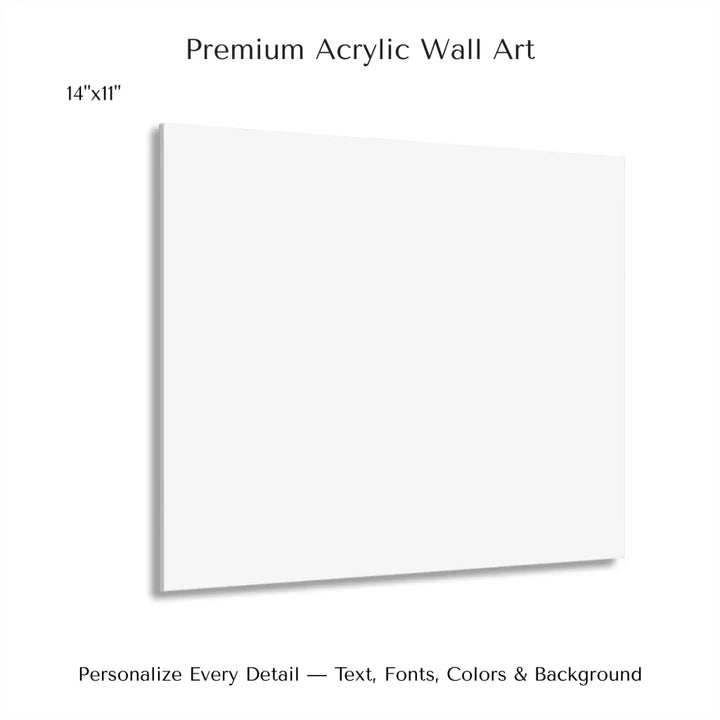 Custom star map wall art featuring a black city skyline, personalized with names, date, and constellation star chart - 14x11 acrylic print with french cleat-ARTFULANE