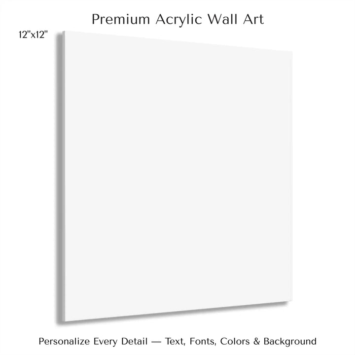 Framed personalized star map art over a scenic mountain landscape, custom title, names, date, and tagline -12x12 acrylic print with french cleat-ARTFULANE