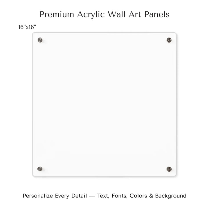 Custom Green Landscape Star Map Wall Art -16x16 acrylic panel print-ARTFULANE