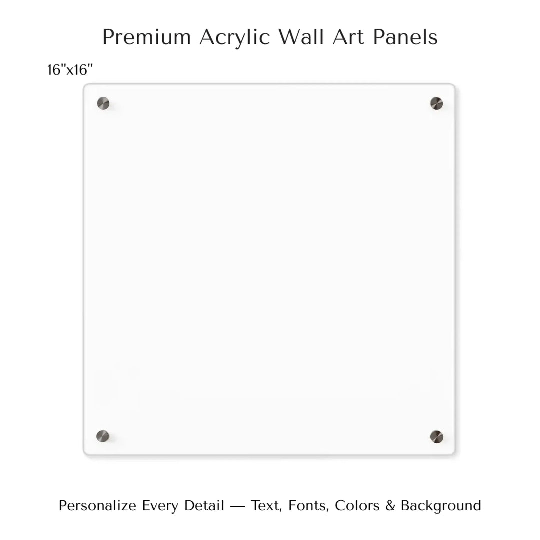 Custom Green Landscape Star Map Wall Art -16x16 acrylic panel print-ARTFULANE