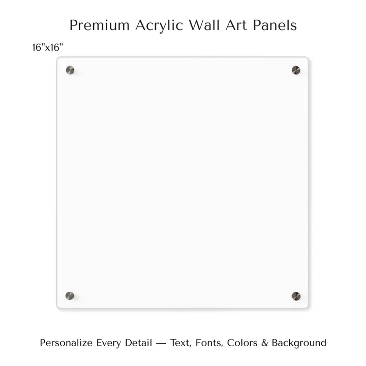 Custom Green Landscape Star Map Wall Art -16x16 acrylic panel print-ARTFULANE