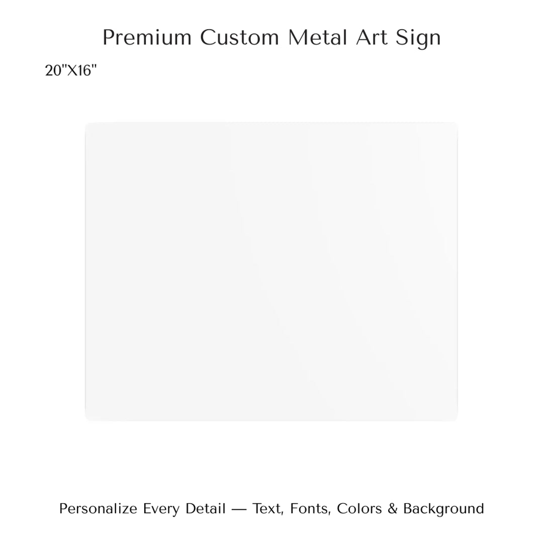 Custom Green Landscape Star Map Wall Art -20x16 metal art sign-ARTFULANE