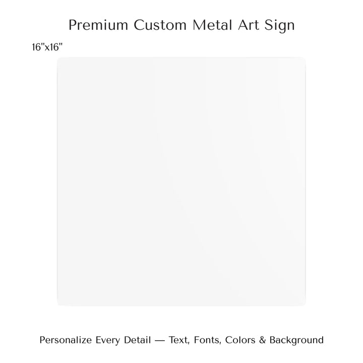 Custom Green Landscape Star Map Wall Art -16x16 metal art sign-ARTFULANE